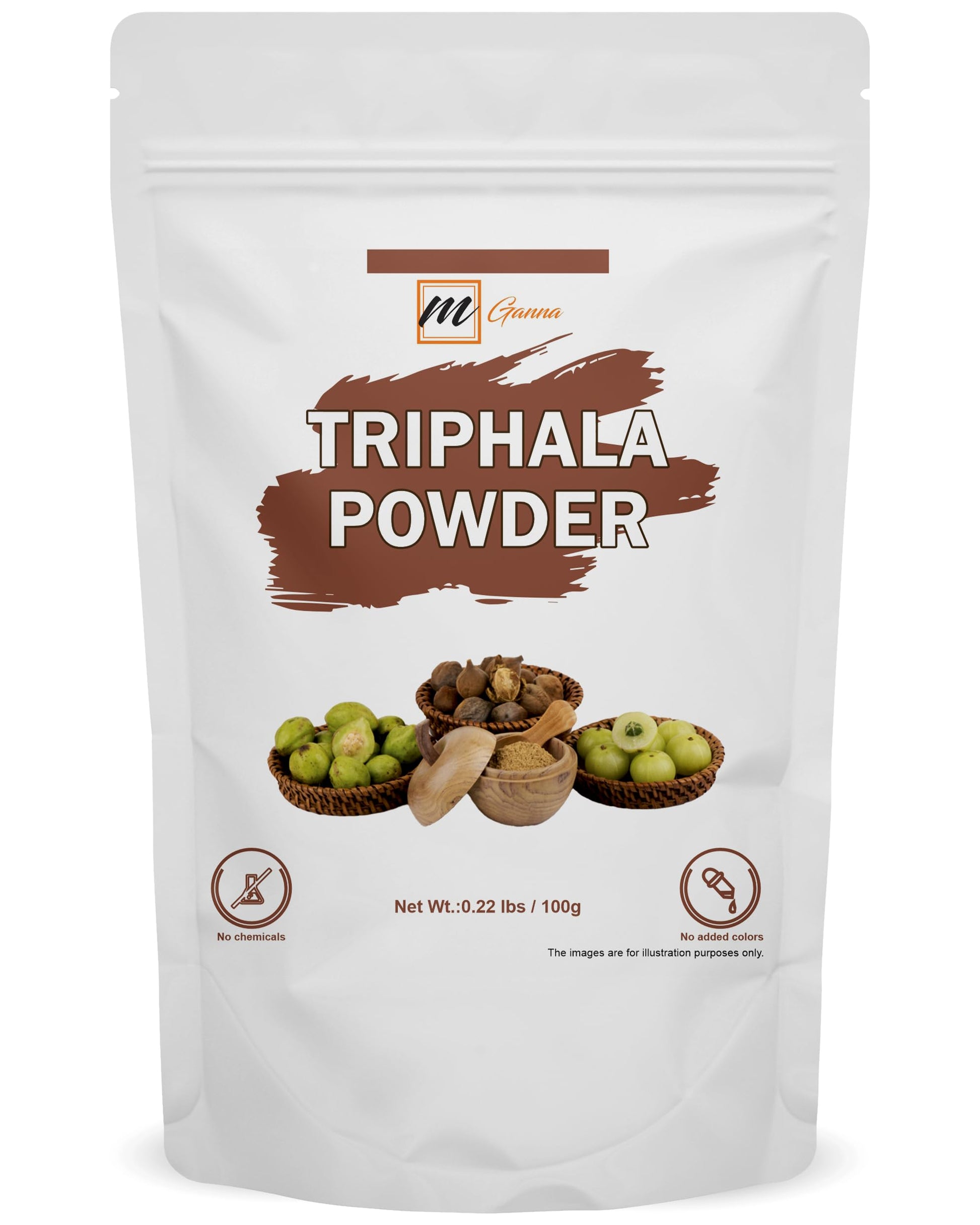 mGanna 100% Natural Triphala Powder for Skin Care, 8.01 Ounce