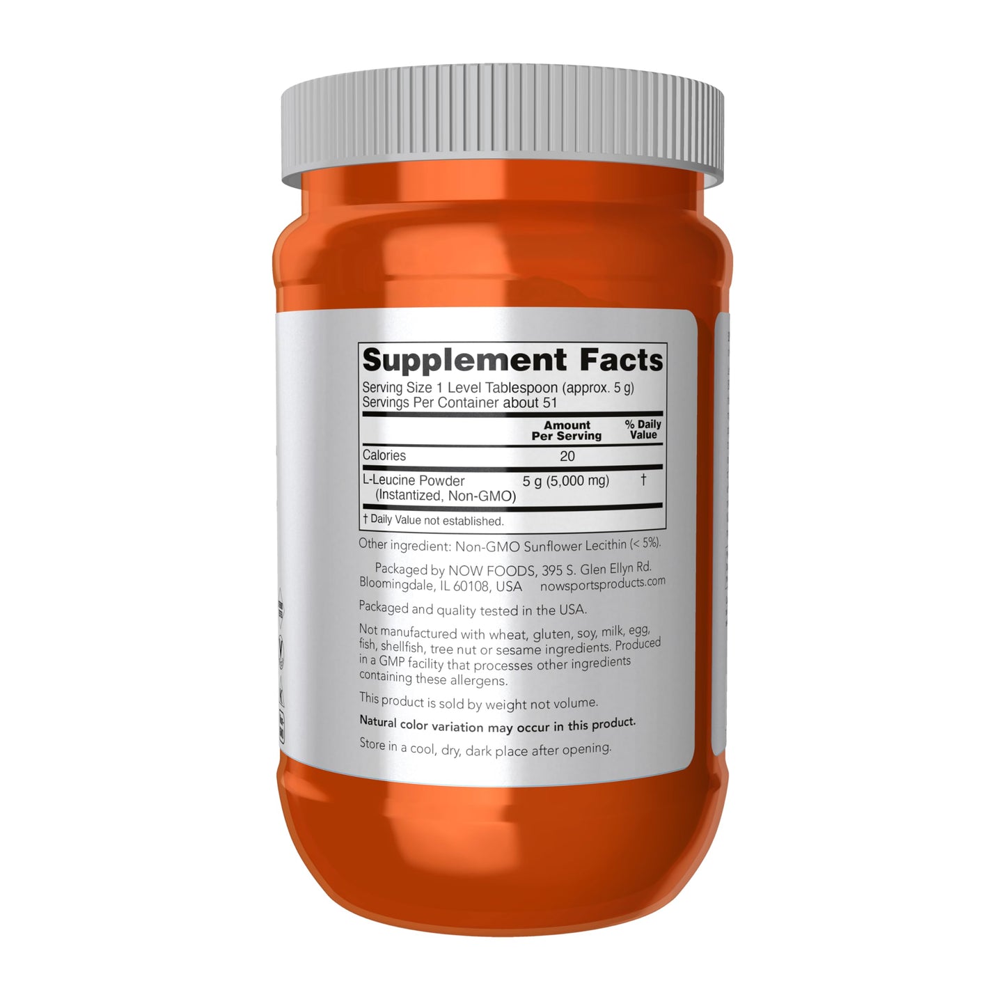 NOW Foods L-Leucine Powder, 9-Ounce