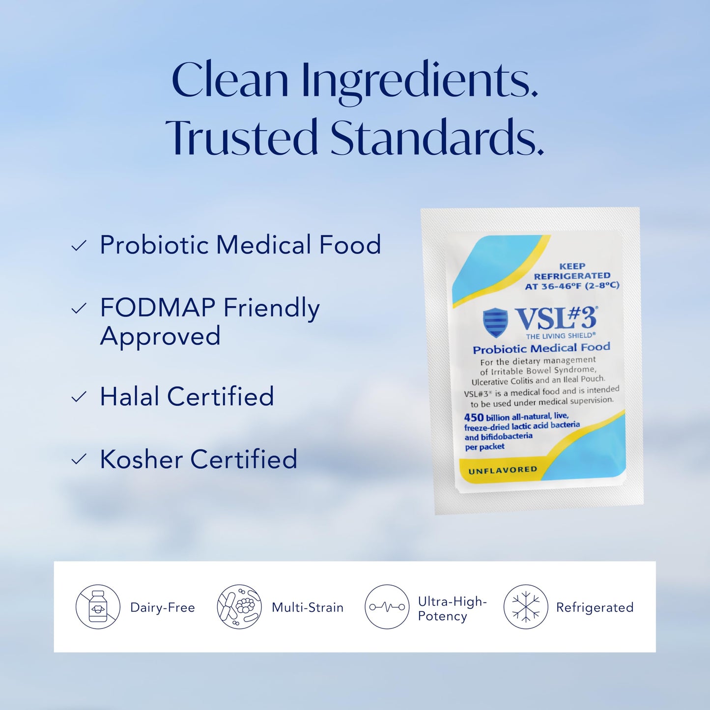 VSL #3 High-Potency Probiotic Medical Food Dietary Management of IBS & UC, Powder, 30 Count