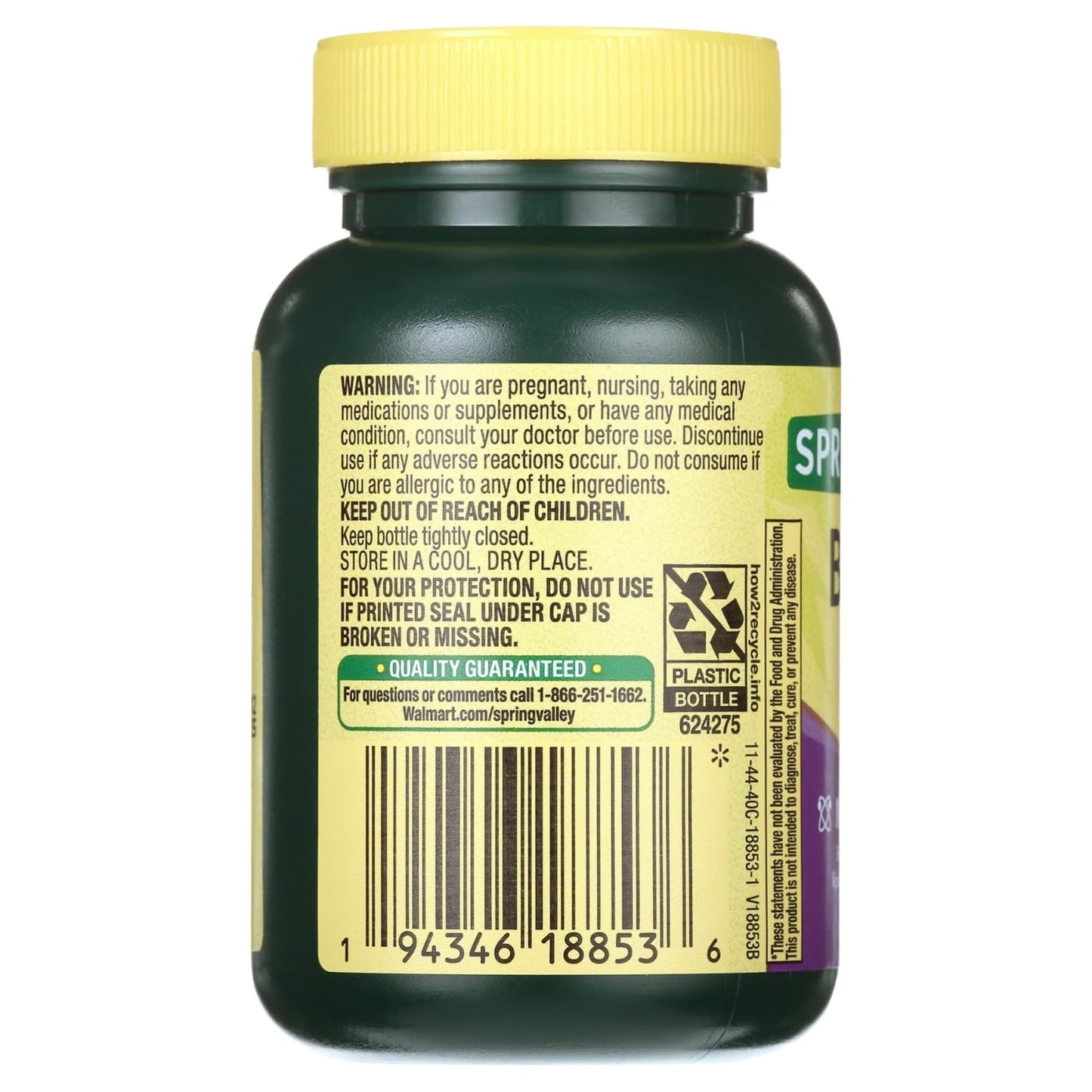 Generic 1200mg Berberine Herbal Supplement Vegetarian Capsules, 40 Count