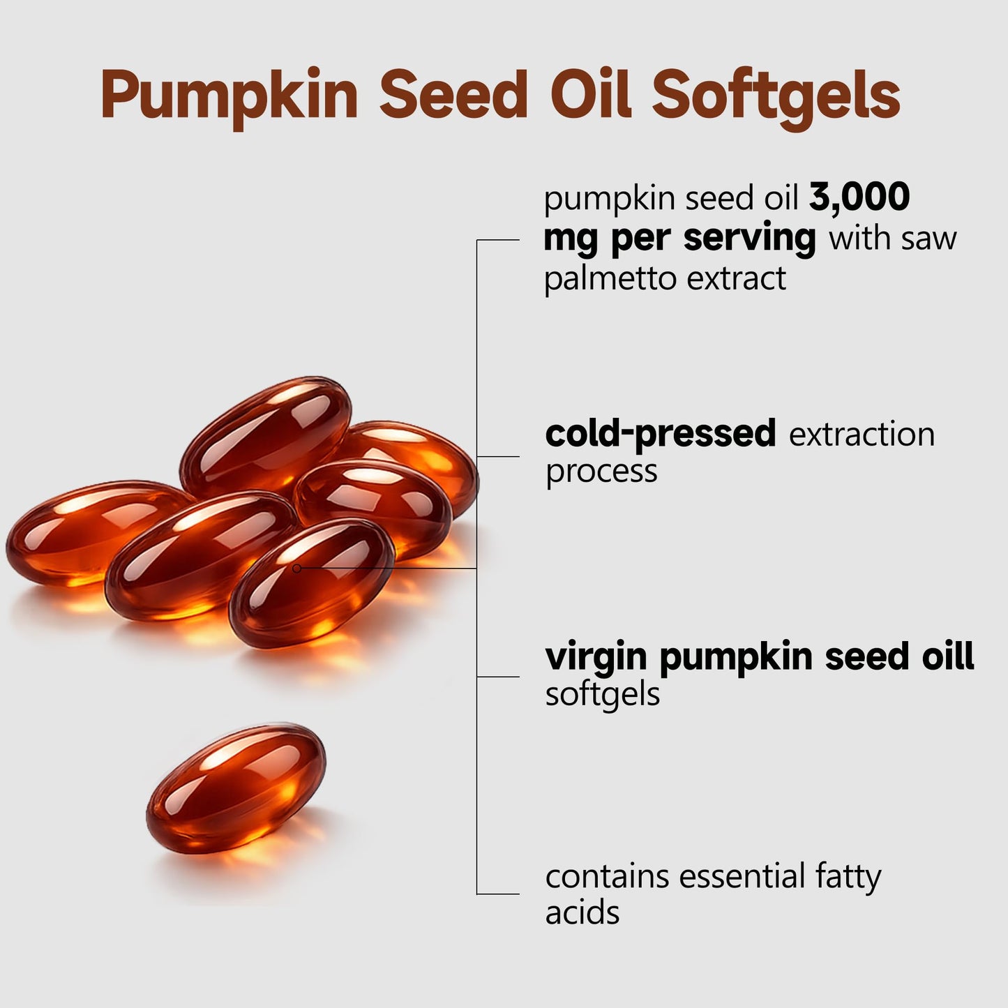 Blarvik Pumpkin Seed Oil with Saw Palmetto, 300 Capsules