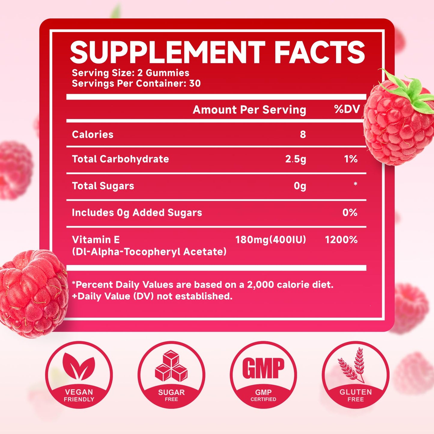 MEENCCD Vitamin E Gummies 60 Count