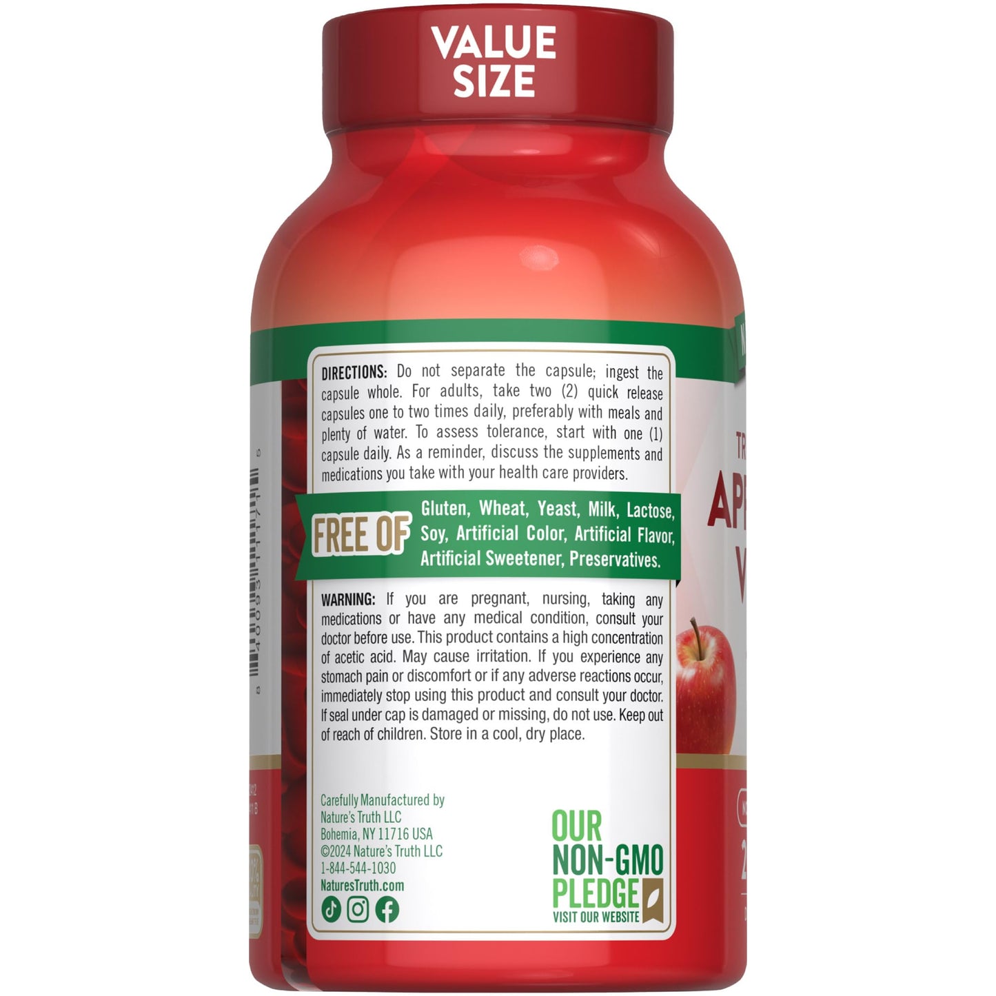 Nature's Truth Apple Cider Vinegar Capsules 200 Capsules