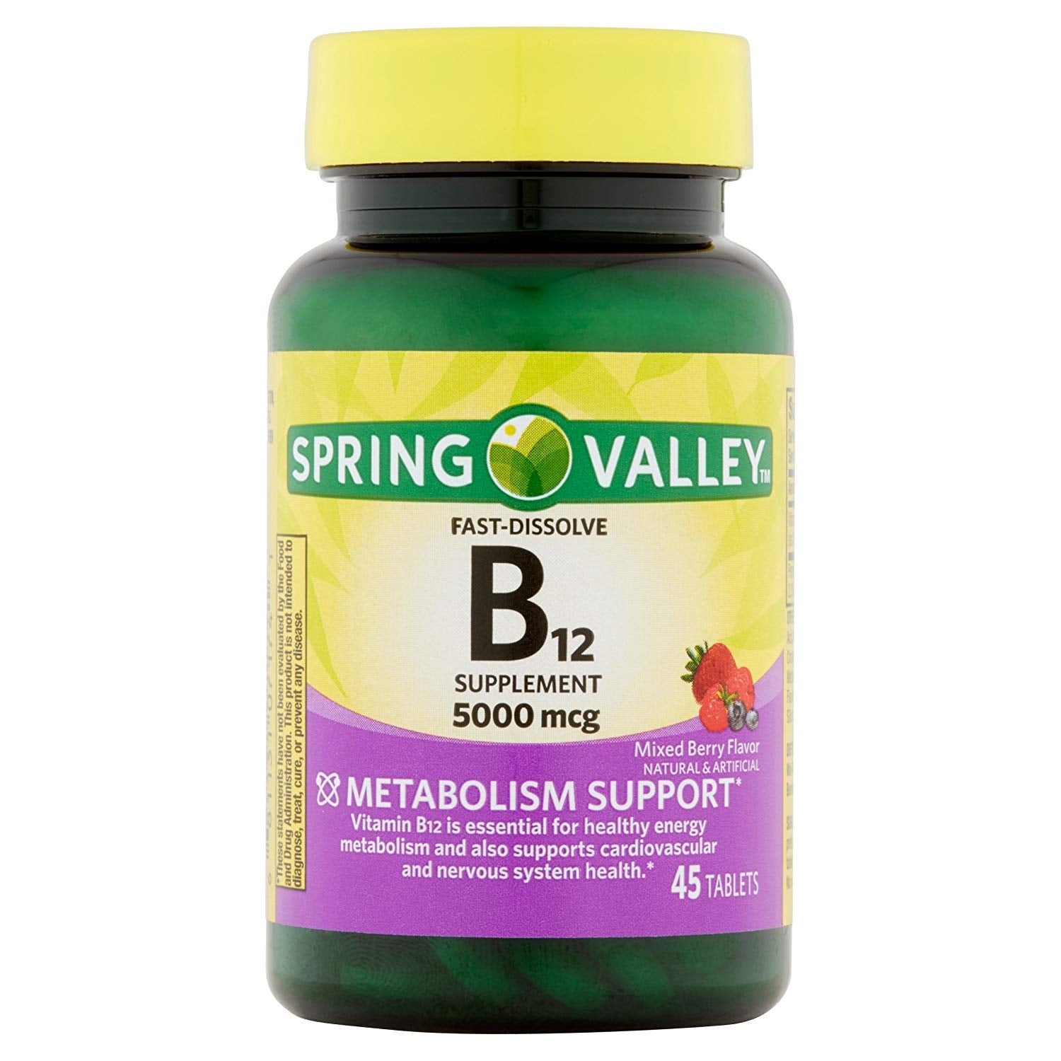 VOZRO Vitamin B12 5000 mcg Tablets, 45 Count