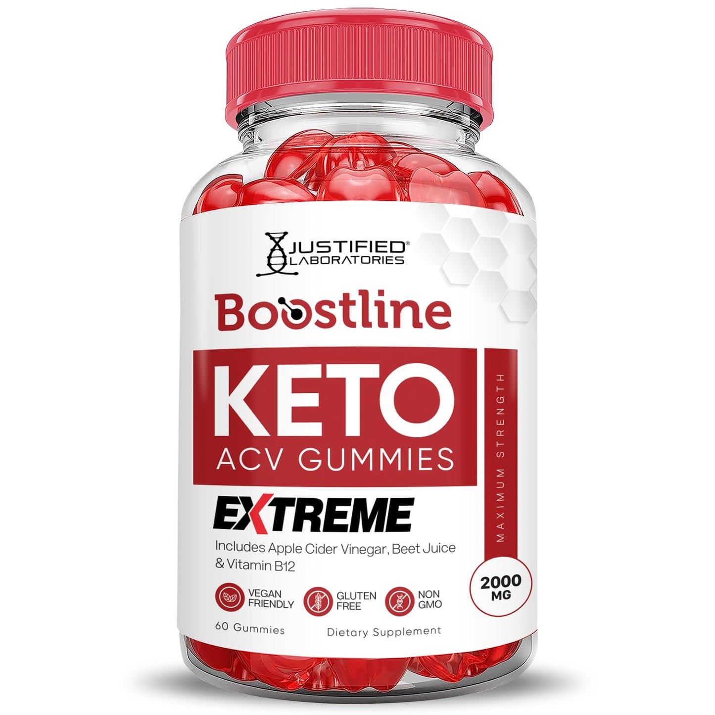 Justified Laboratories Boostline Keto ACV Gummies 180 Count