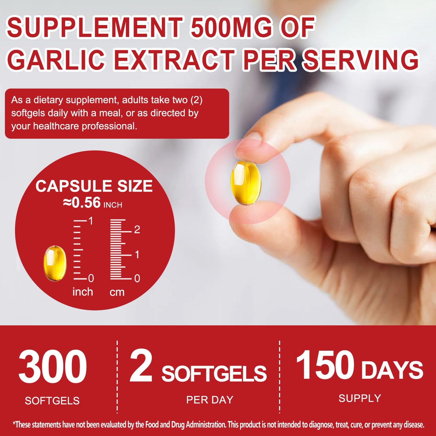 NIFEISHI Aged Garlic Extract Capsules 600 Count