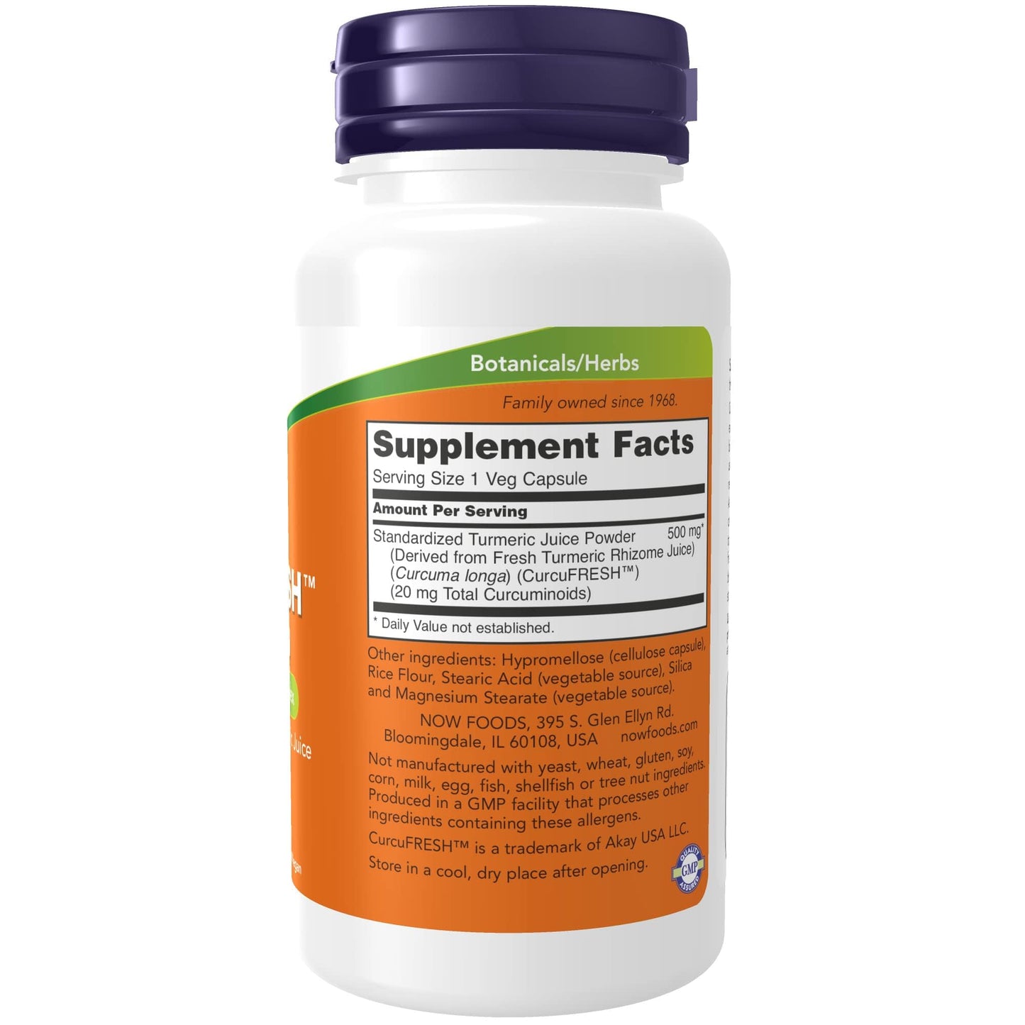 NOW Foods CurcuFRESH Curcumin Capsule, 60 Veg Capsules