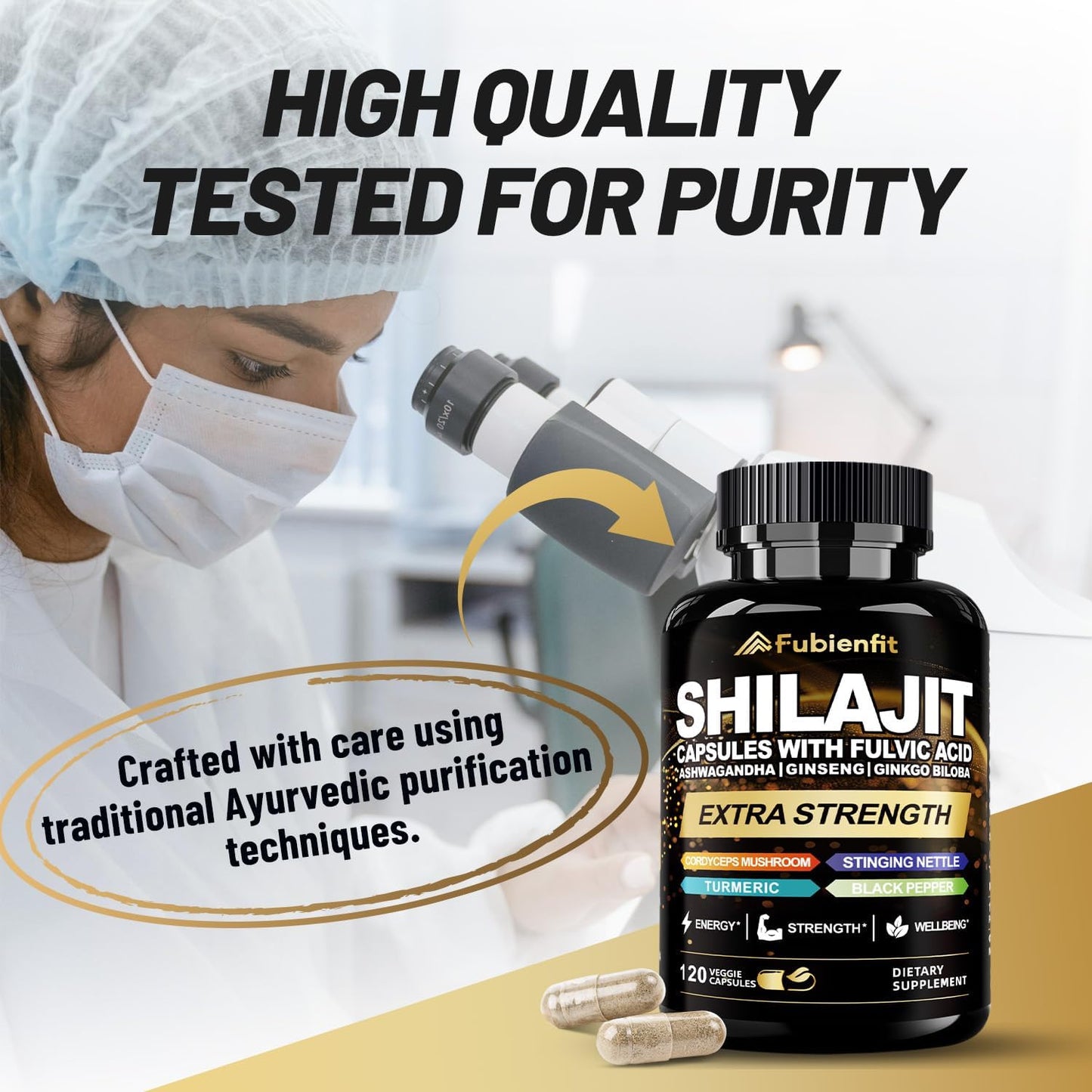 Fubienfit Premium Shilajit for Men 120 Capsules
