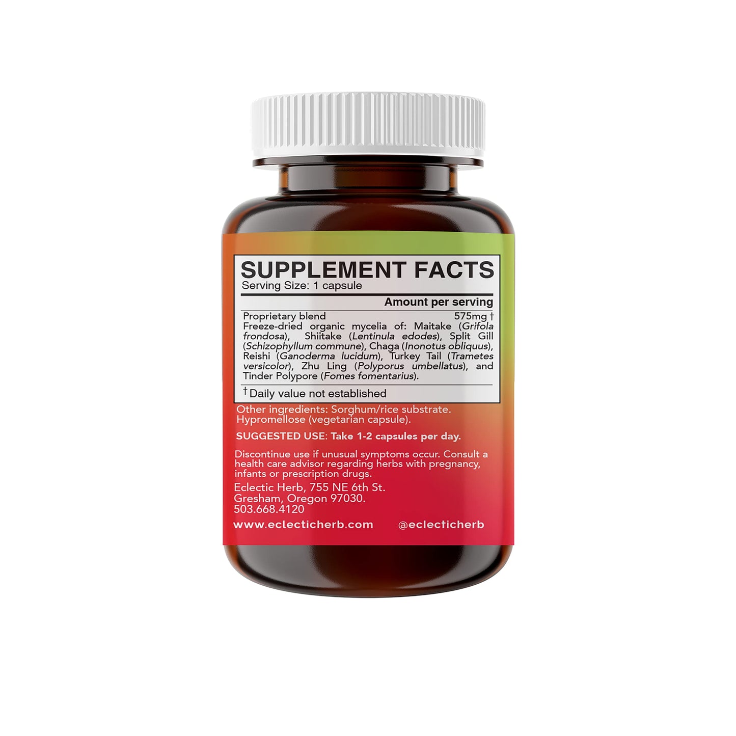 ECLECTIC INSTITUTE Mycetoblend Mushroom Capsules, 60 Count