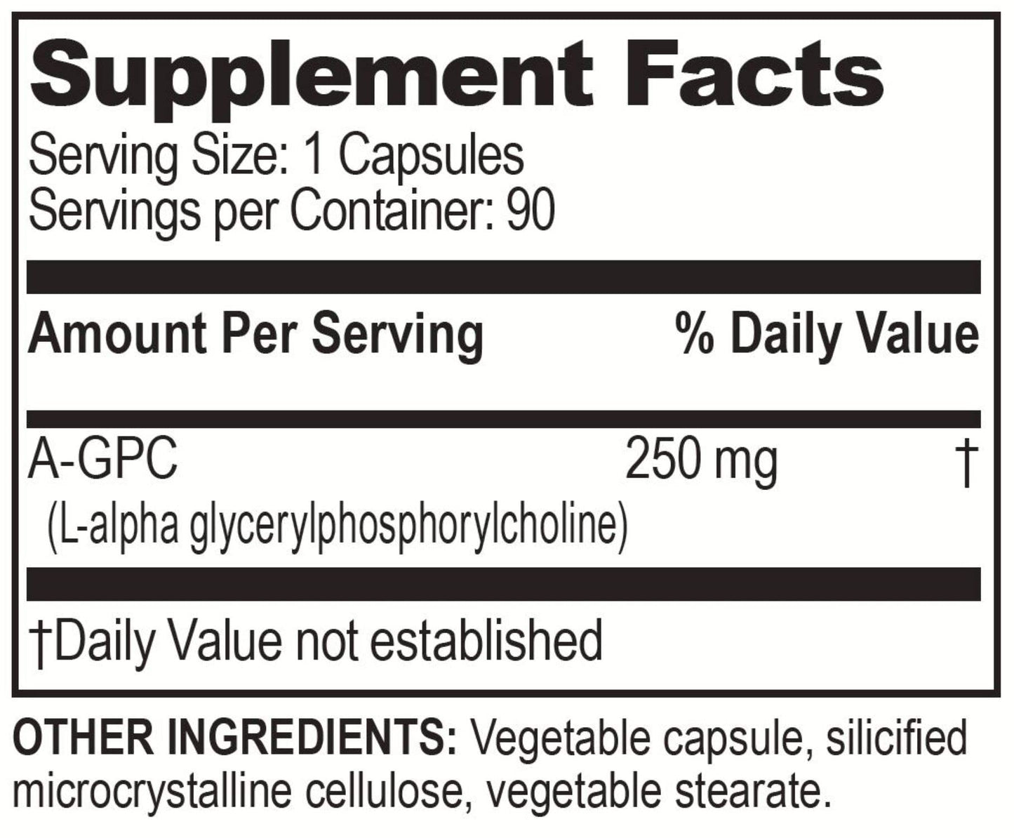 Brain Bean Brain Basics Ultra Alpha-GPC 90 Capsules