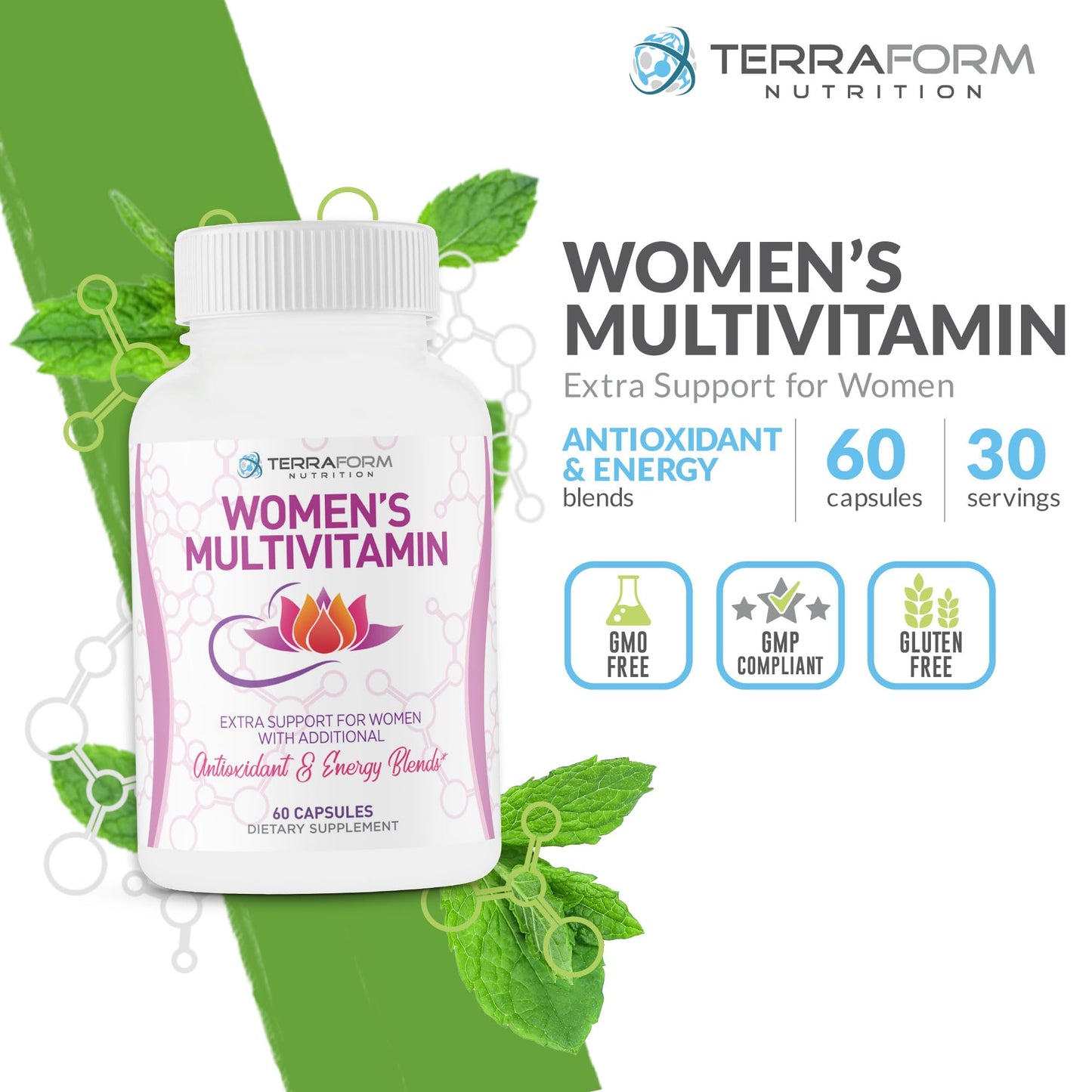 TerraForm Nutrition Women’s Multivitamin Capsule, 60 Capsules