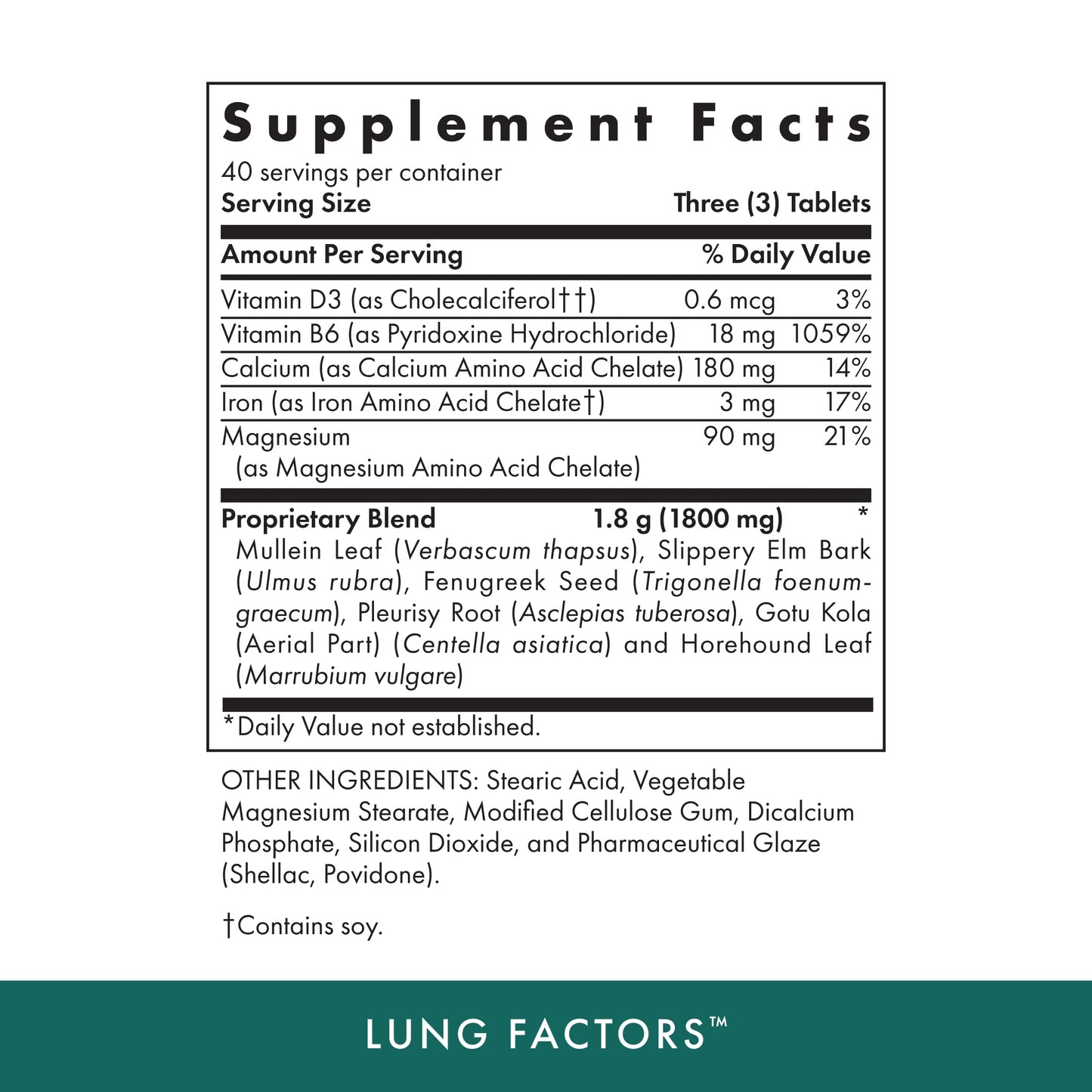 MICHAEL'S Lung Factors 120 Tablets