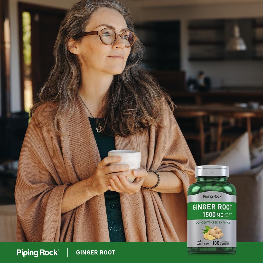 Piping Rock Ginger Root Extract Supplement Capsules 180