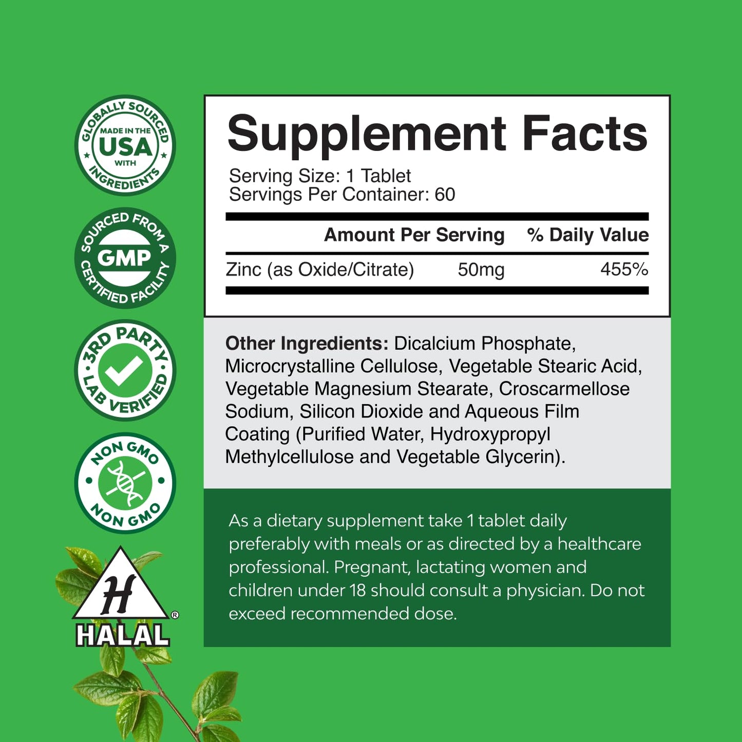 Natures Craft DHEA and Zinc Supplement Powder, 2-Pack