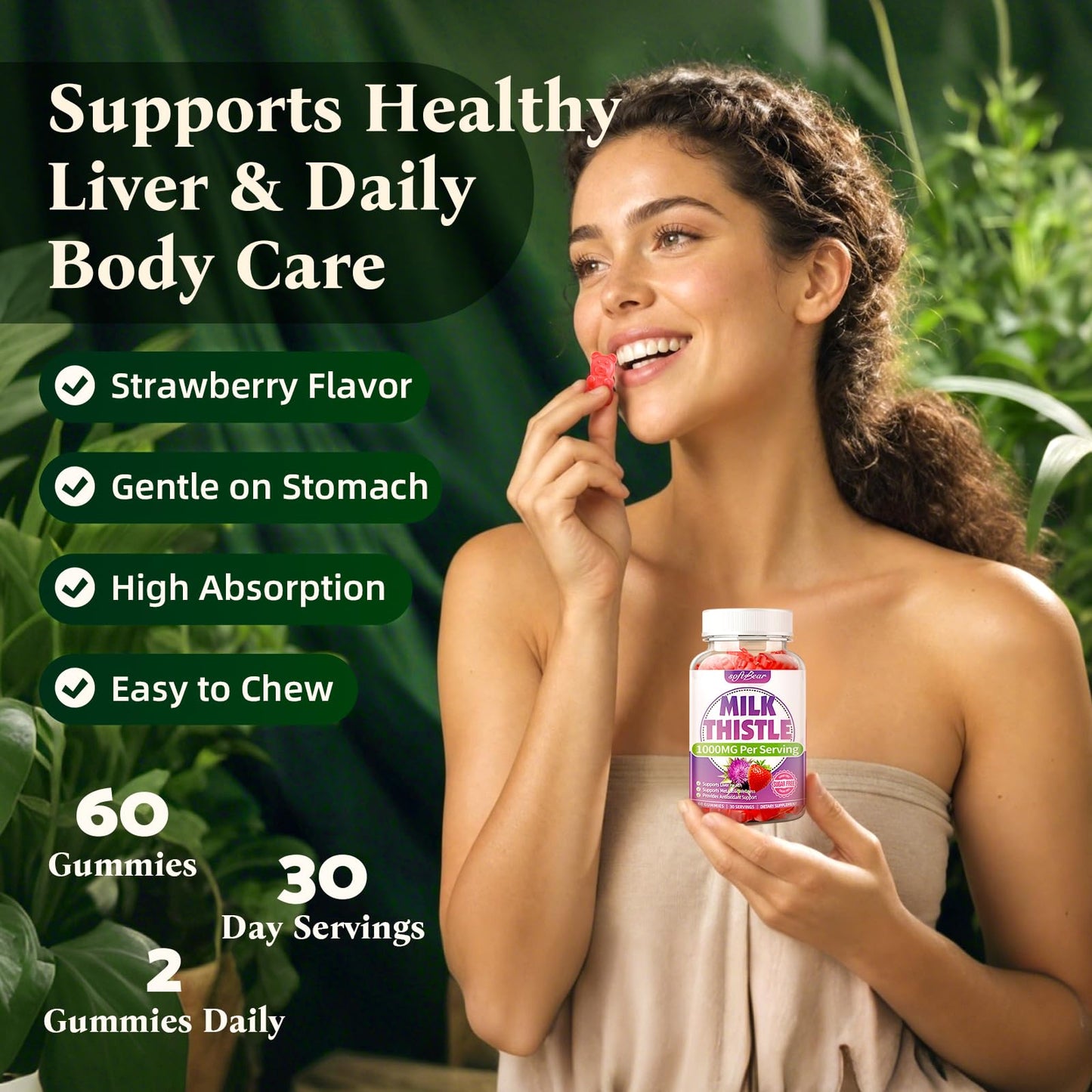 Softbear Milk Thistle Gummies 60 Count