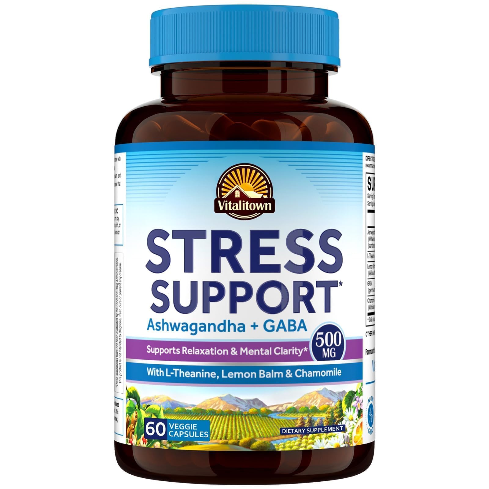 Vitalitown Stress Support Supplement, 60 Capsules