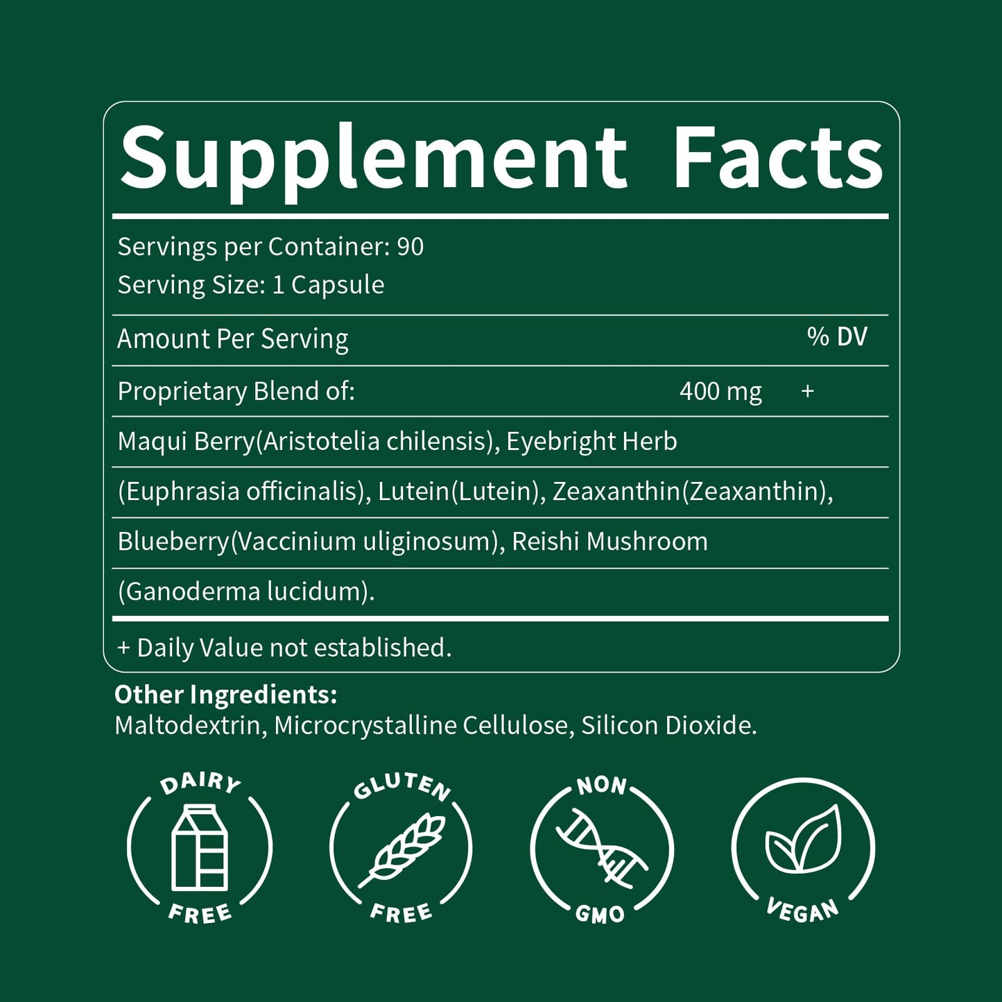 DetoxenNATURE Maqui Berry Power Capsules 90 Count