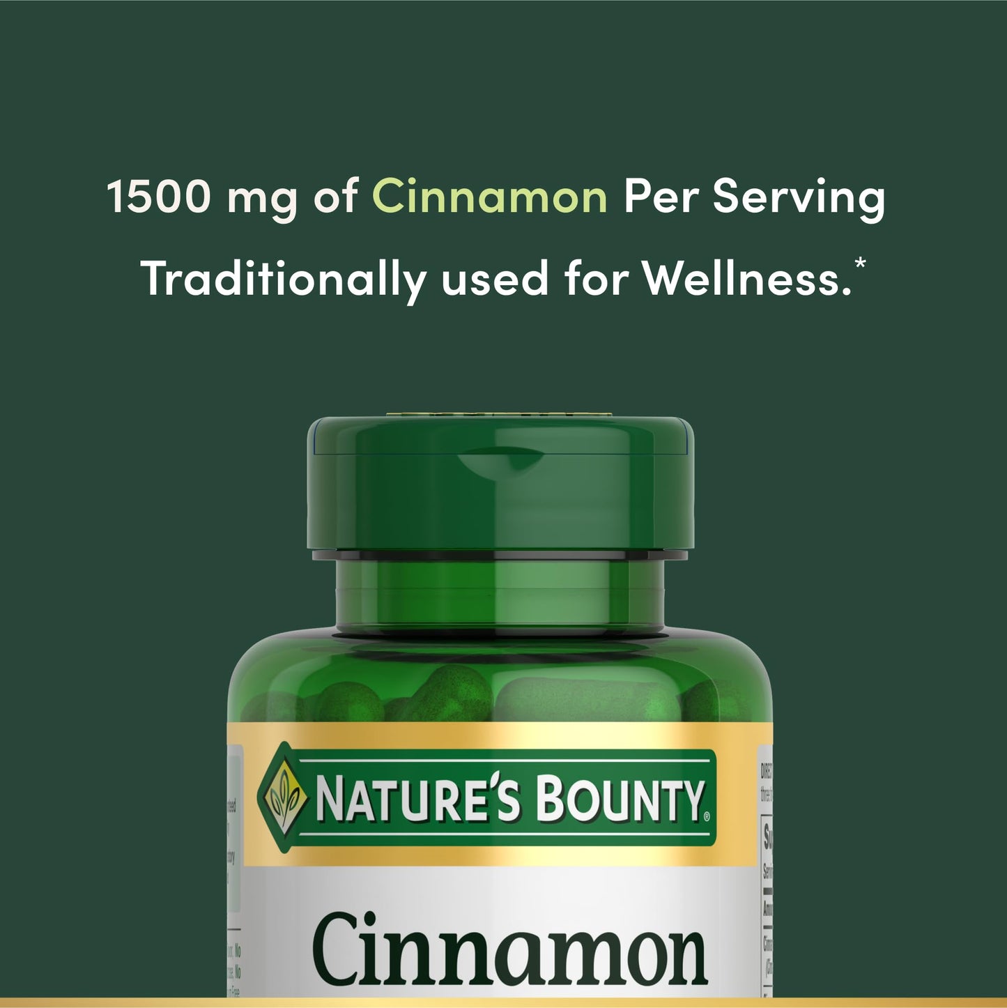 Nature's Bounty Cinnamon Capsules, 100 Capsules