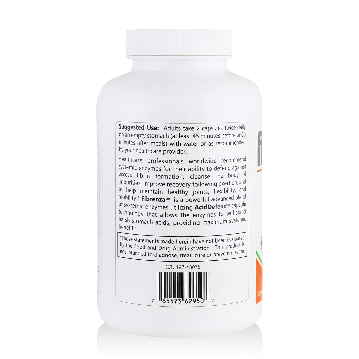 HCP Formulas Fibrenza Systemic Enzyme Complex with Fibrinolytic & Proteolytic Enzymes Dietary Supplement 240 Capsules