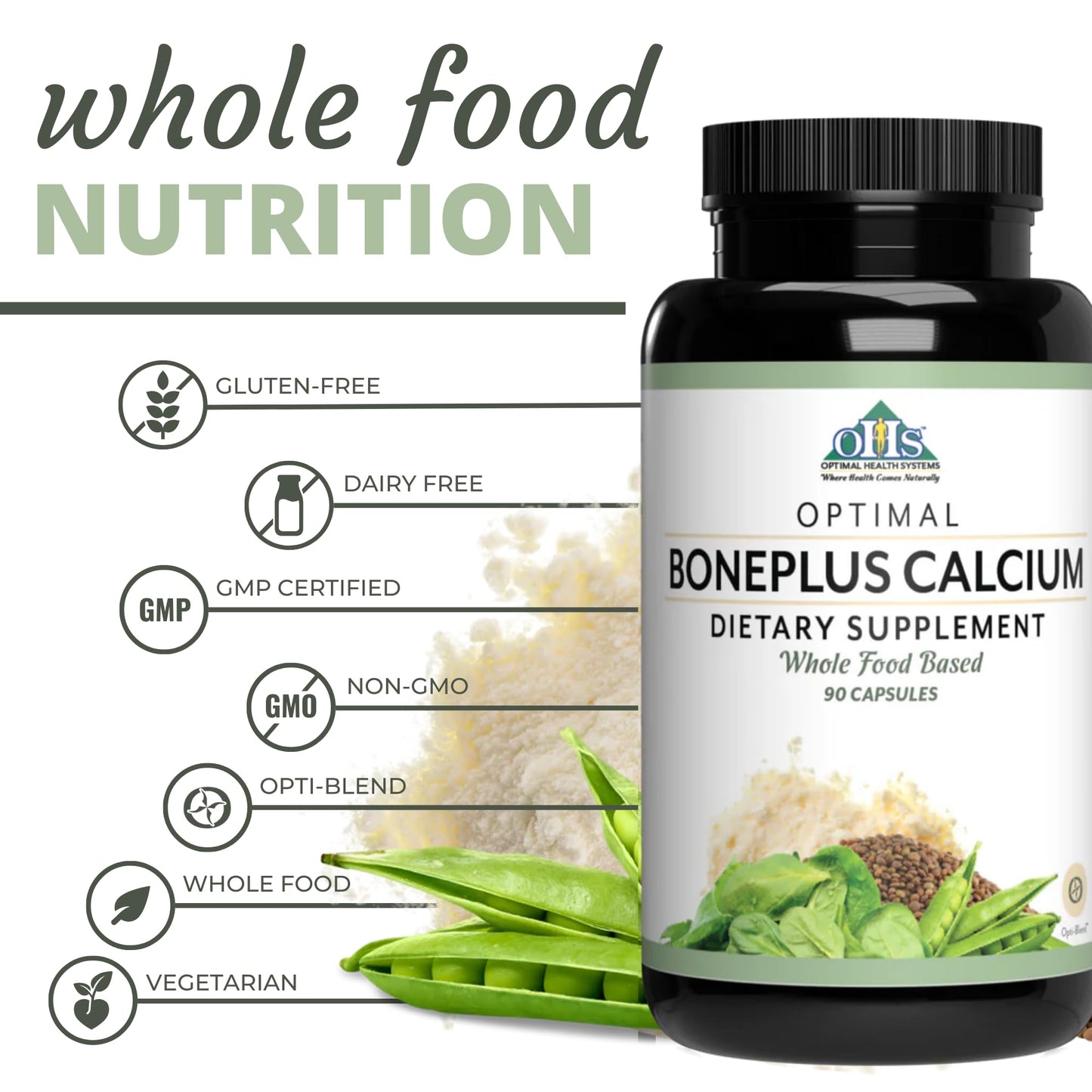 Optimal Health Systems BonePlus Calcium Capsules 90 Count