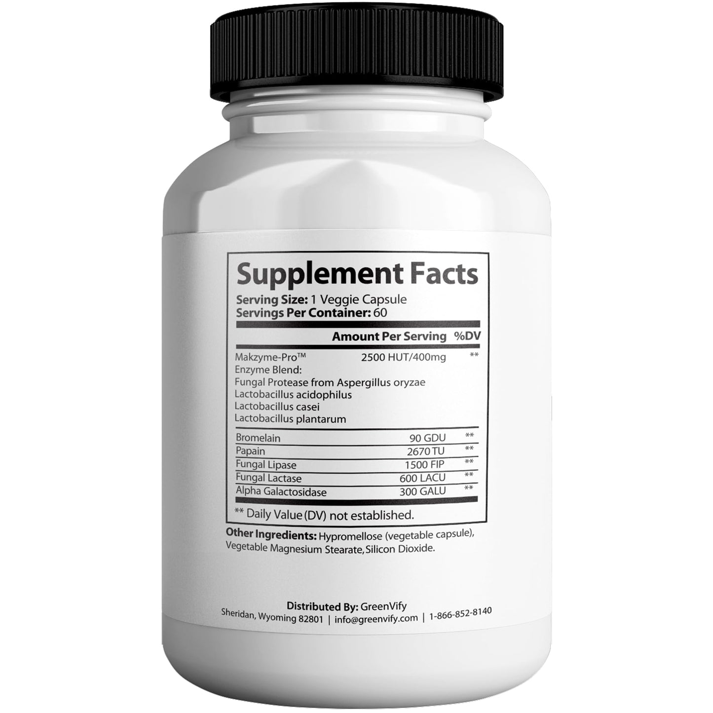 GREENVIFY Vitaliflow Max Digestive Enzyme Supplement 60 Capsules