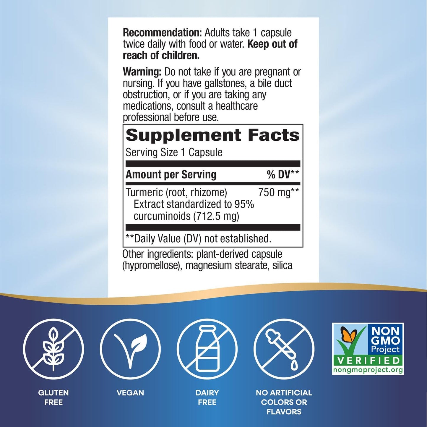 Nature's Way Max Potency Turmeric Premium Extract Capsules, 60 Count