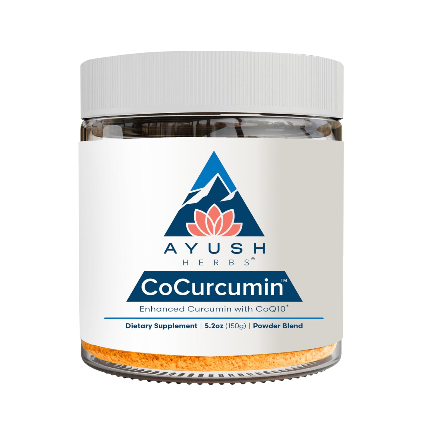 Ayush Herbs CoCurcumin Turmeric Powder with Black Pepper, CoQ10, MCT Oil 5.25 oz