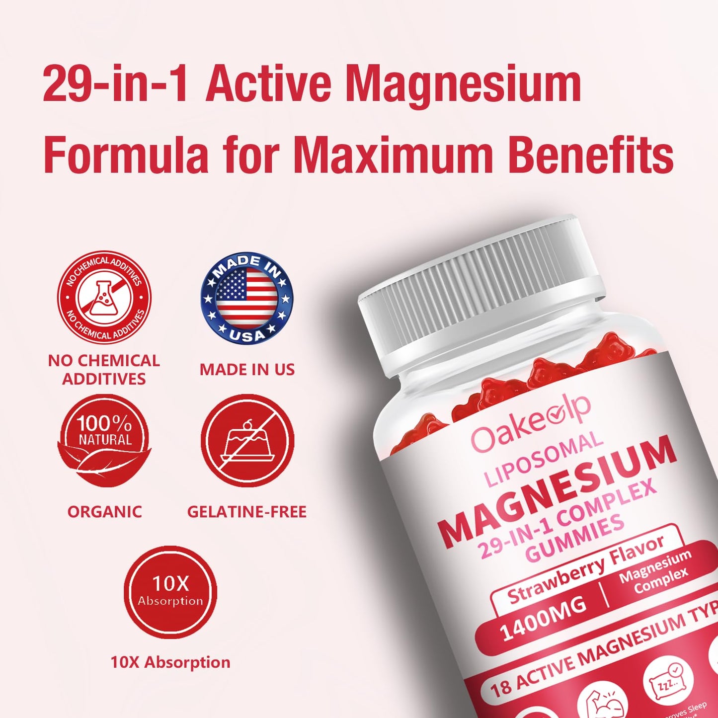 Oakevlp Magnesium Complex Gummies 60 Count