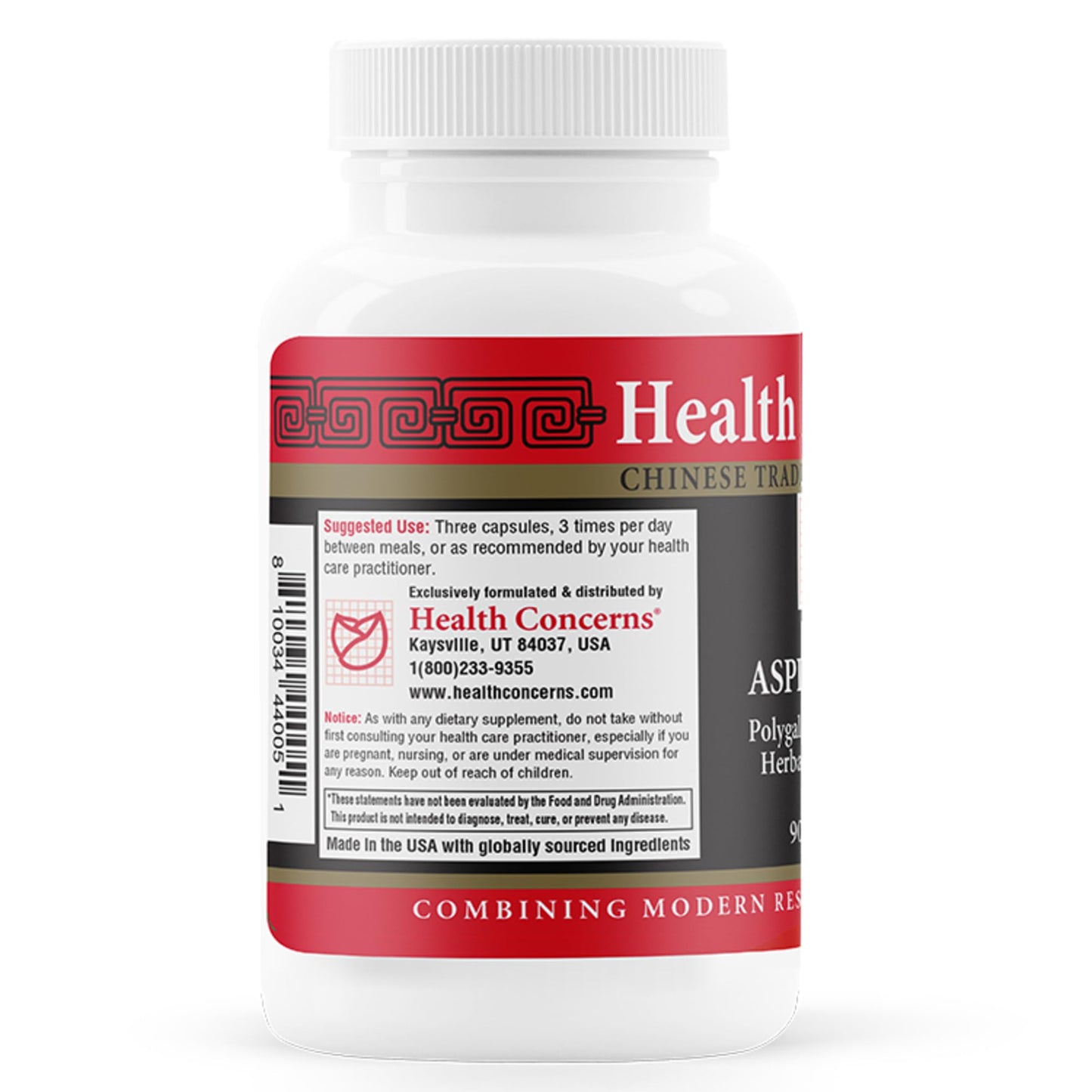 Health Concerns Aspiration Mood Balance & Stress Support Supplement Chinese Herbal Capsules for Emotional Wellness, Liver Qi & Digestive Support Polygala, Dong Quai & Poria 90 Capsules
