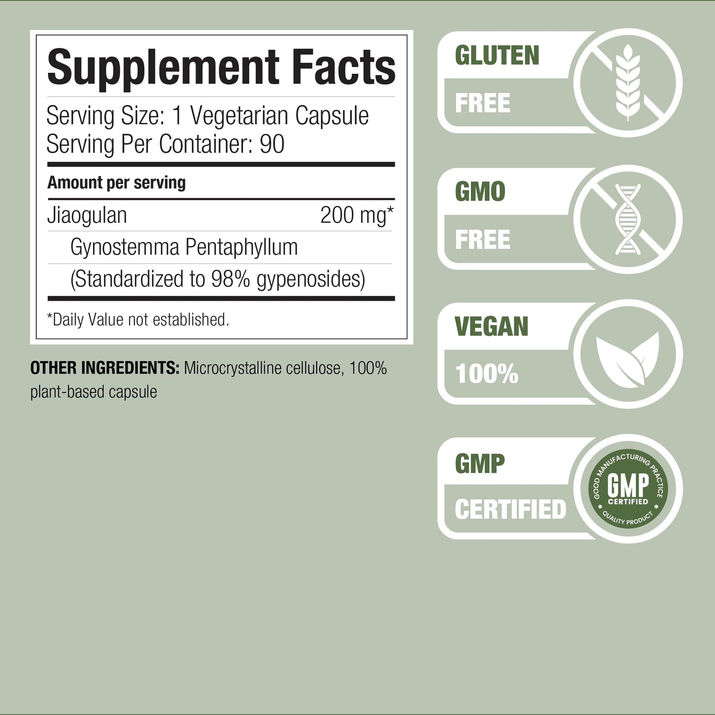 Nature Restore Jiaogulan Extract Supplement 90 Capsules