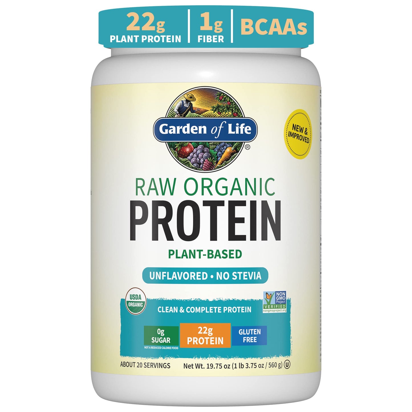 Garden of Life Raw Organic Protein & Greens Protein Powder, Chocolate, 2 Pack
