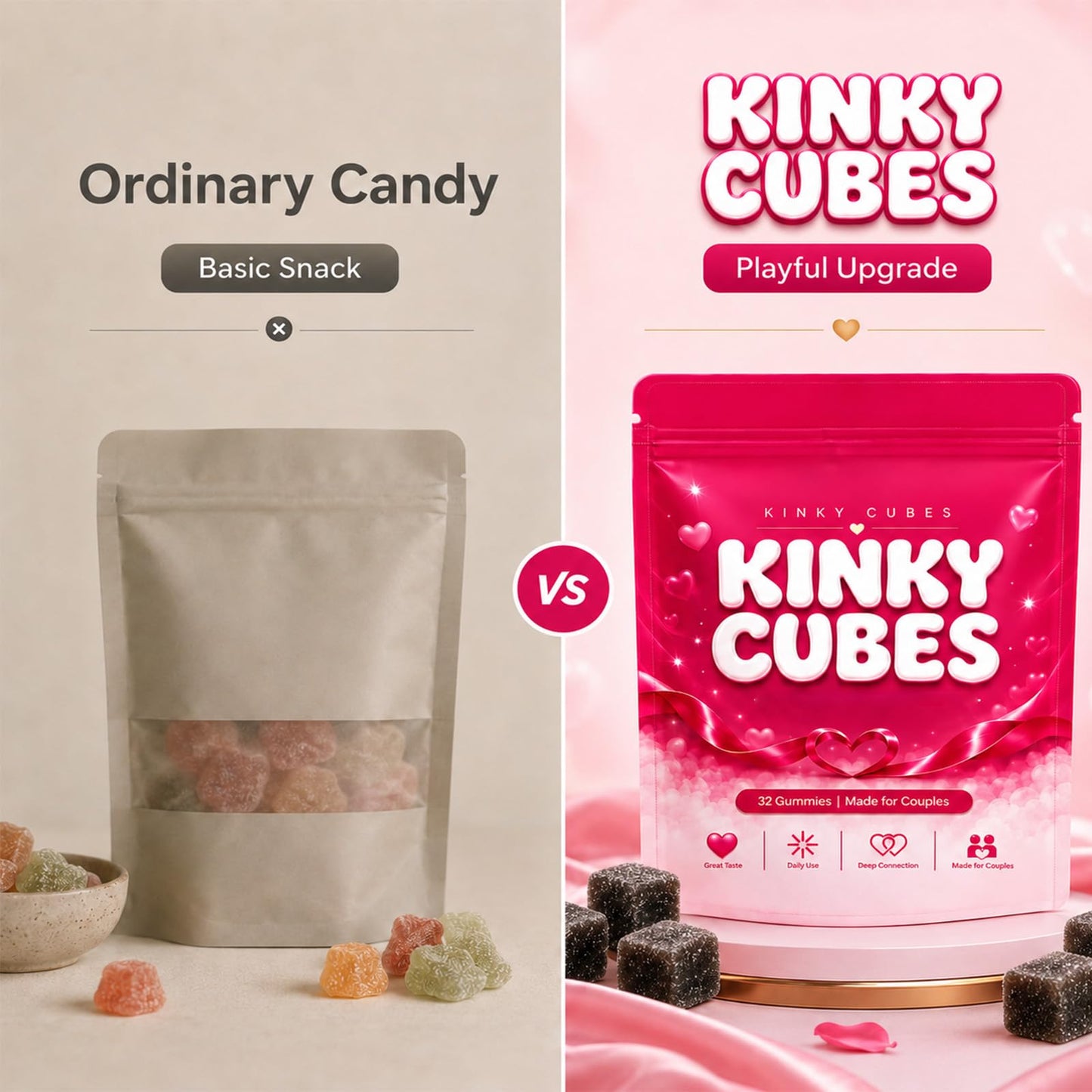 KINKY CUBES Gummies Capsule 1 Count