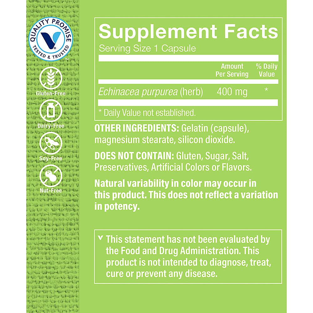 The Vitamin Shoppe Echinacea 400MG Immune System Support, Seasonal Wellness & Respiratory Health Capsules, 300 Count
