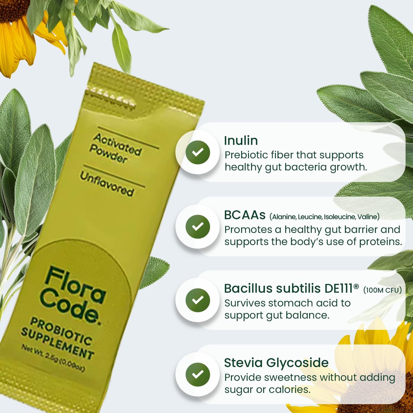 Flora Code Probiotic Powder 4.01 Ounce