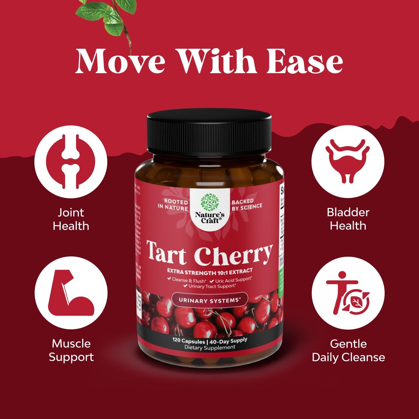 Natures Craft Extra Strength Tart Cherry Extract 120 Capsules