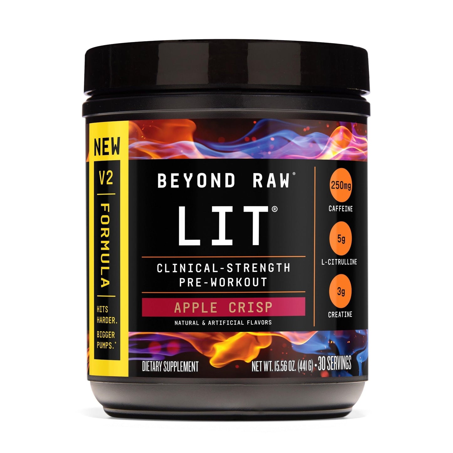 BEYOND RAW LIT V2 Clinical Strength Pre Workout Powder, 15.56 oz
