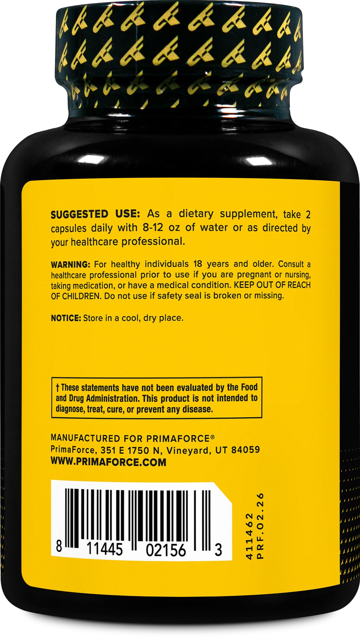 Primaforce NAD+ Nicotinamide Supplement (1,000mg) Capsules, 120 Capsules