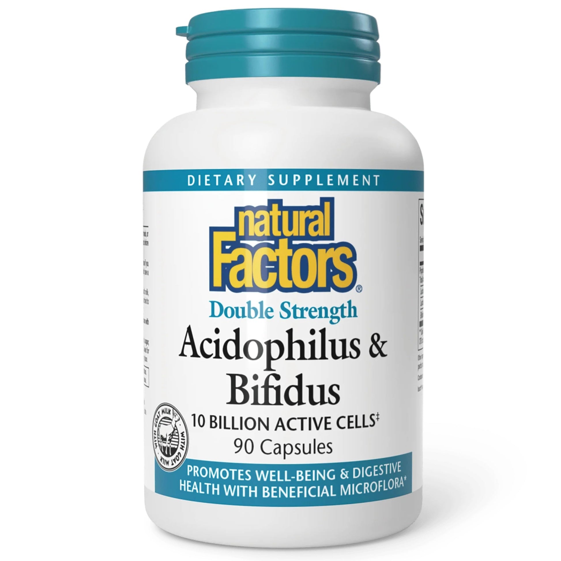 Natural Factors Acidophilus & Bifidus Capsules, 90 Count