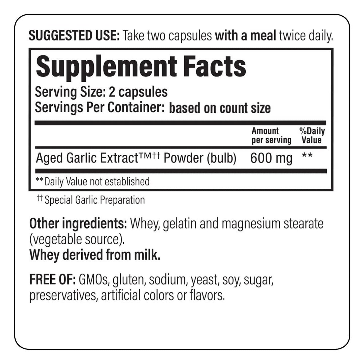 Kyolic Aged Garlic Extract Formula 100 Capsules, 100 Count