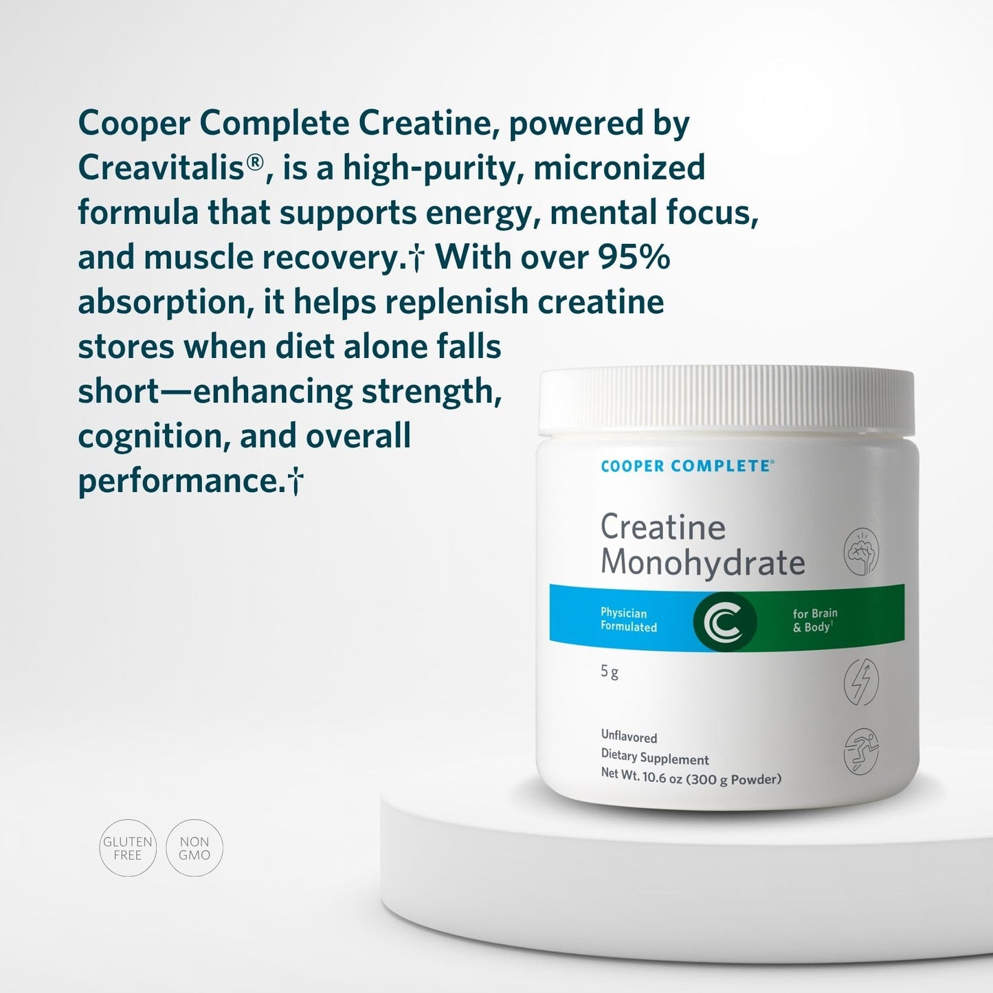 Cooper Complete Creatine Monohydrate Micronized Powder 10.6 Ounce