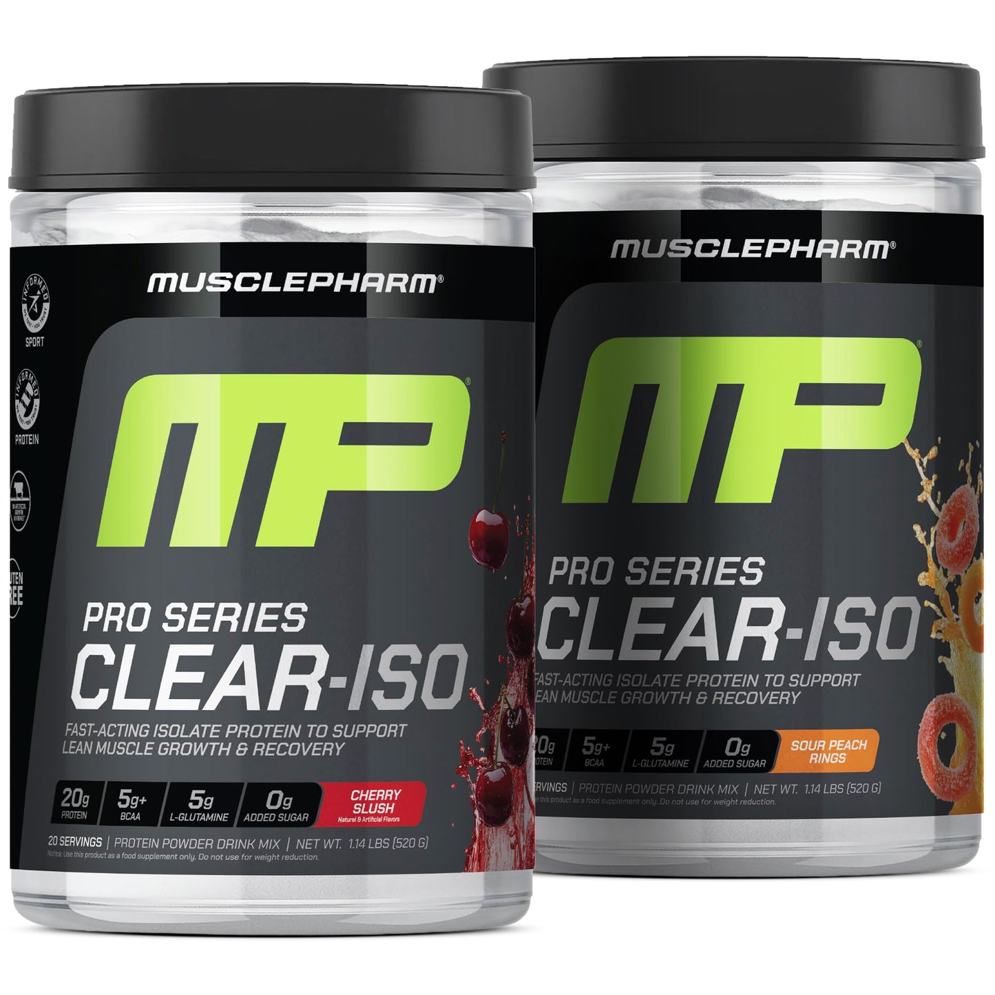 Muscle Pharm Pro Series Clear-ISO Clear Whey Protein Isolate Bundle, Powder, 40 Servings