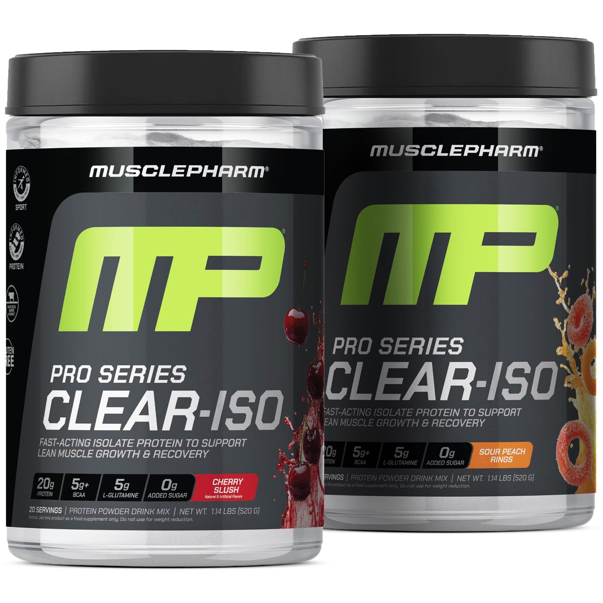 Muscle Pharm Pro Series Clear-ISO Clear Whey Protein Isolate Bundle, Powder, 40 Servings