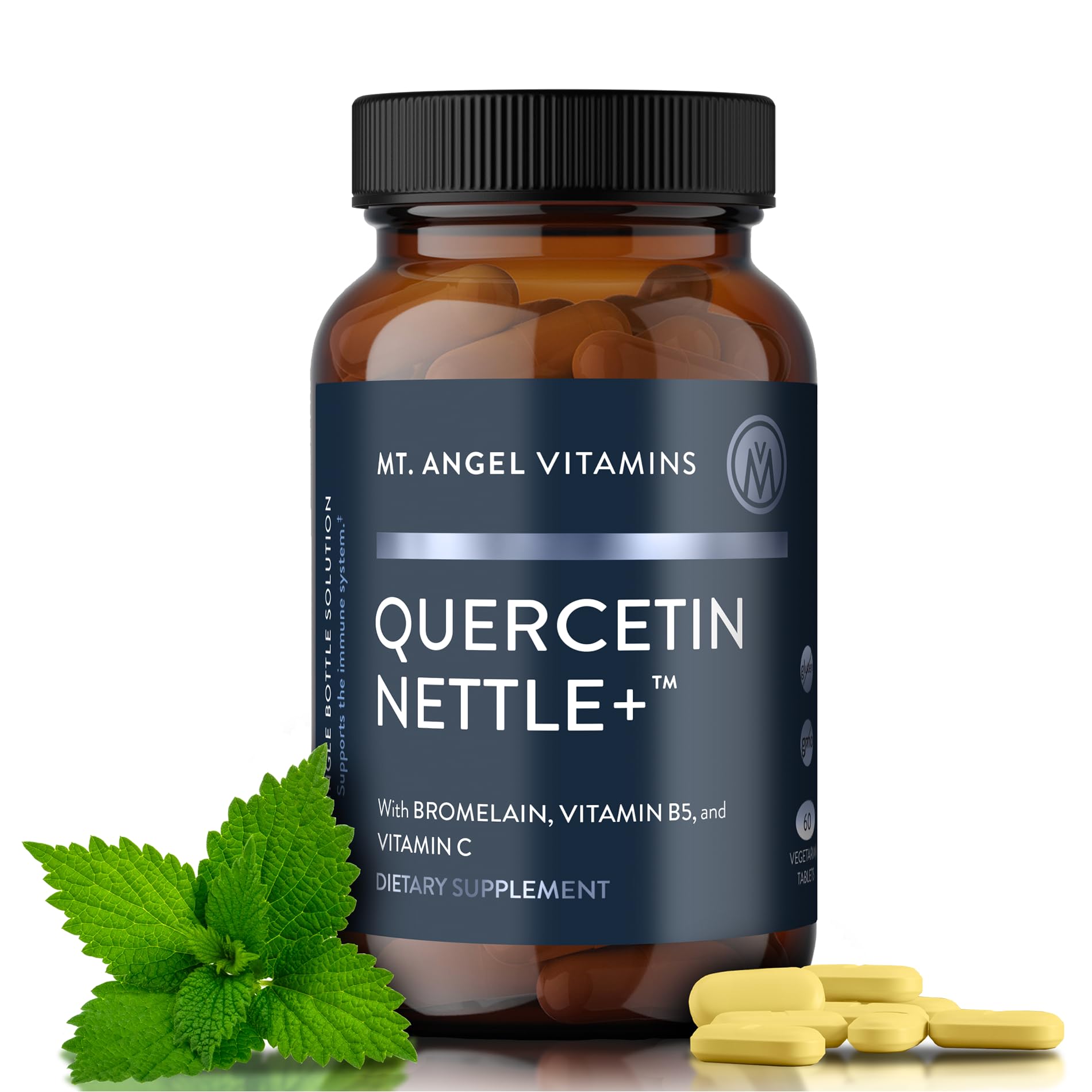 Mt. Angel Vitamins Quercetin with Bromelain & Stinging Nettle Leaf Extract 1000mg Quercetin Phytosome Supplement 60 Tablets