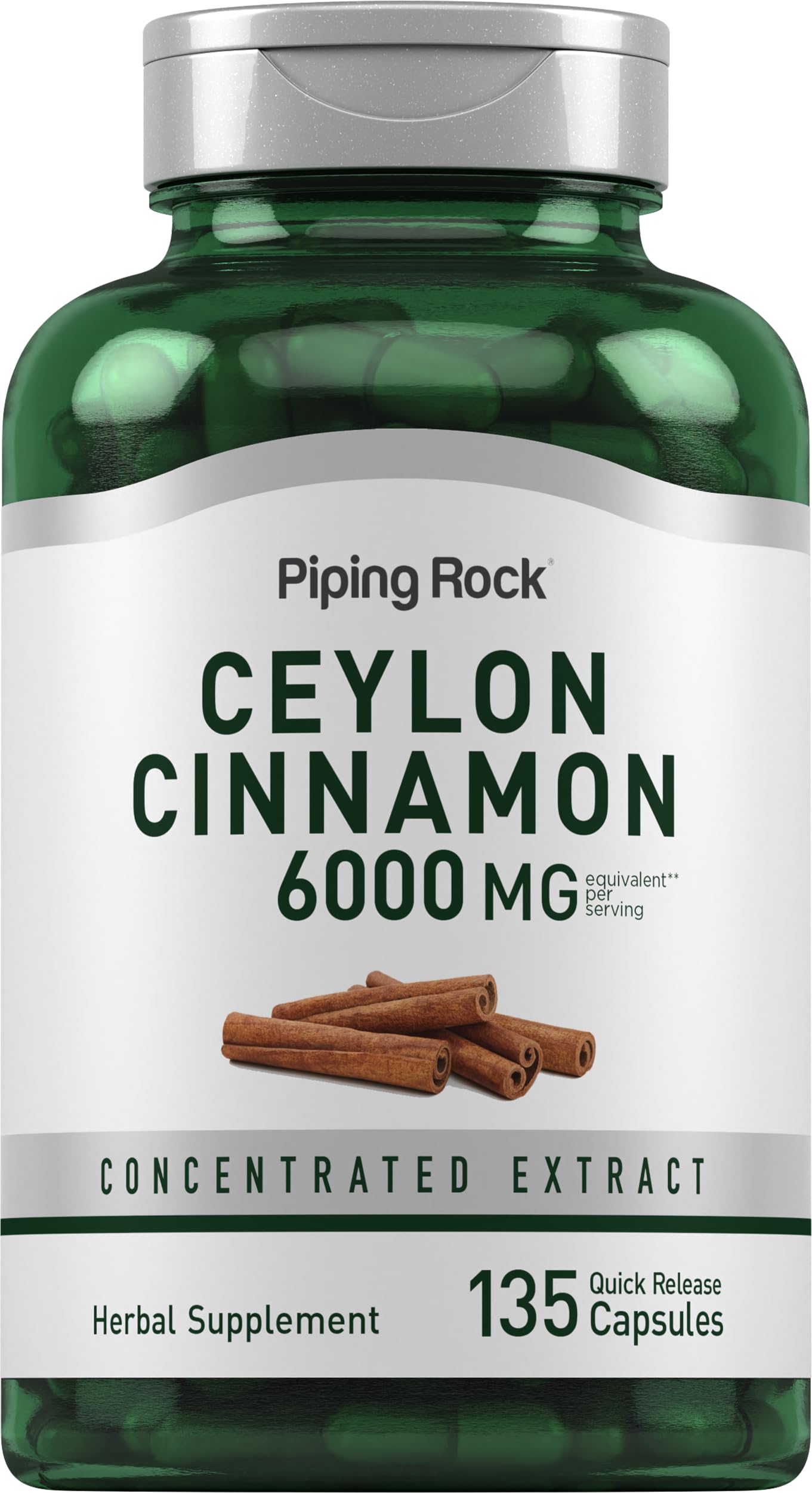 Piping Rock Ceylon Cinnamon Supplement Capsules 135 Count