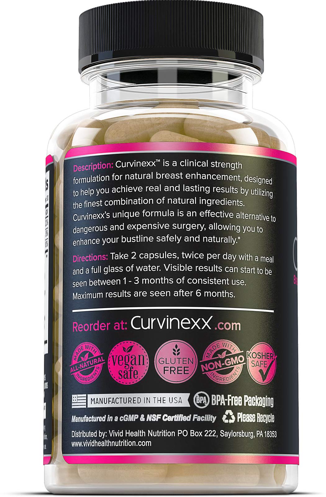 Vivid Health Nutrition Curvinexx 60 Capsules
