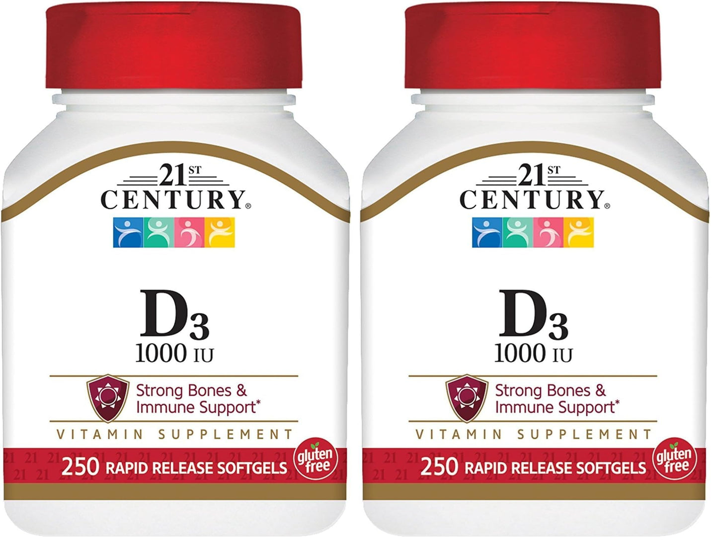 21st Century Vitamin D3 1000 IU Softgels, 500 Count
