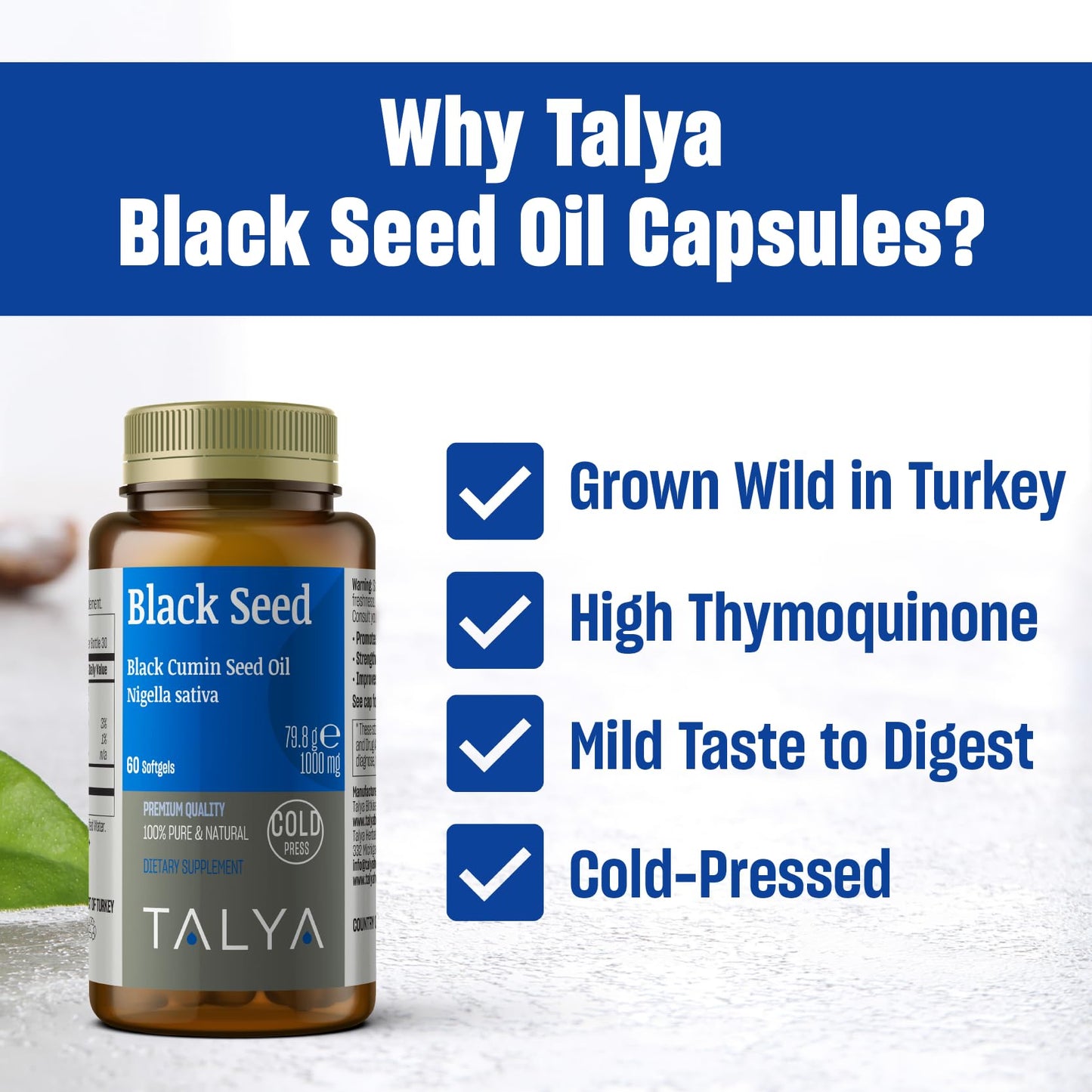TALYA Black Seed Oil Capsule 60 Count