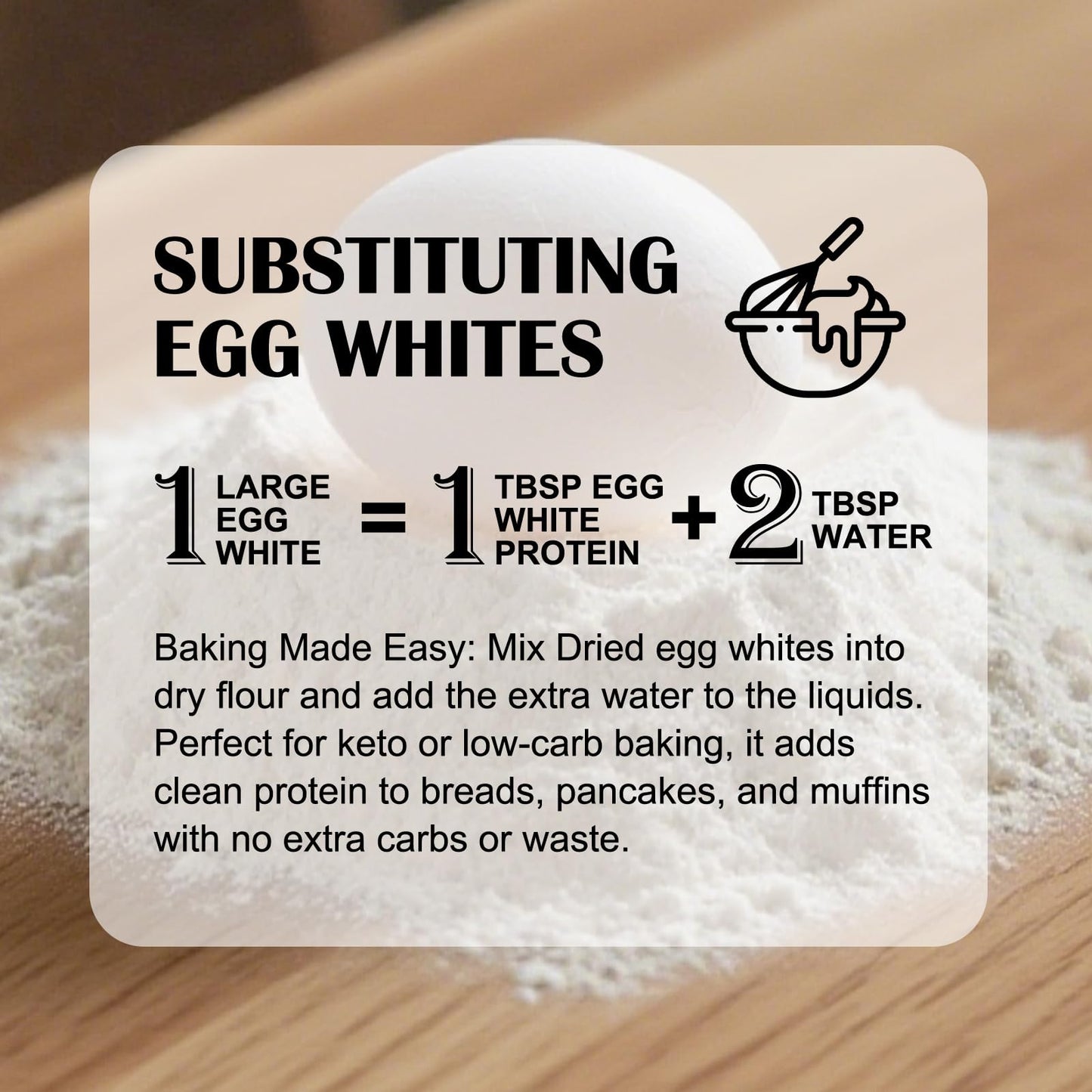 Zorvita Freeze-dried Egg White Powder 8 oz