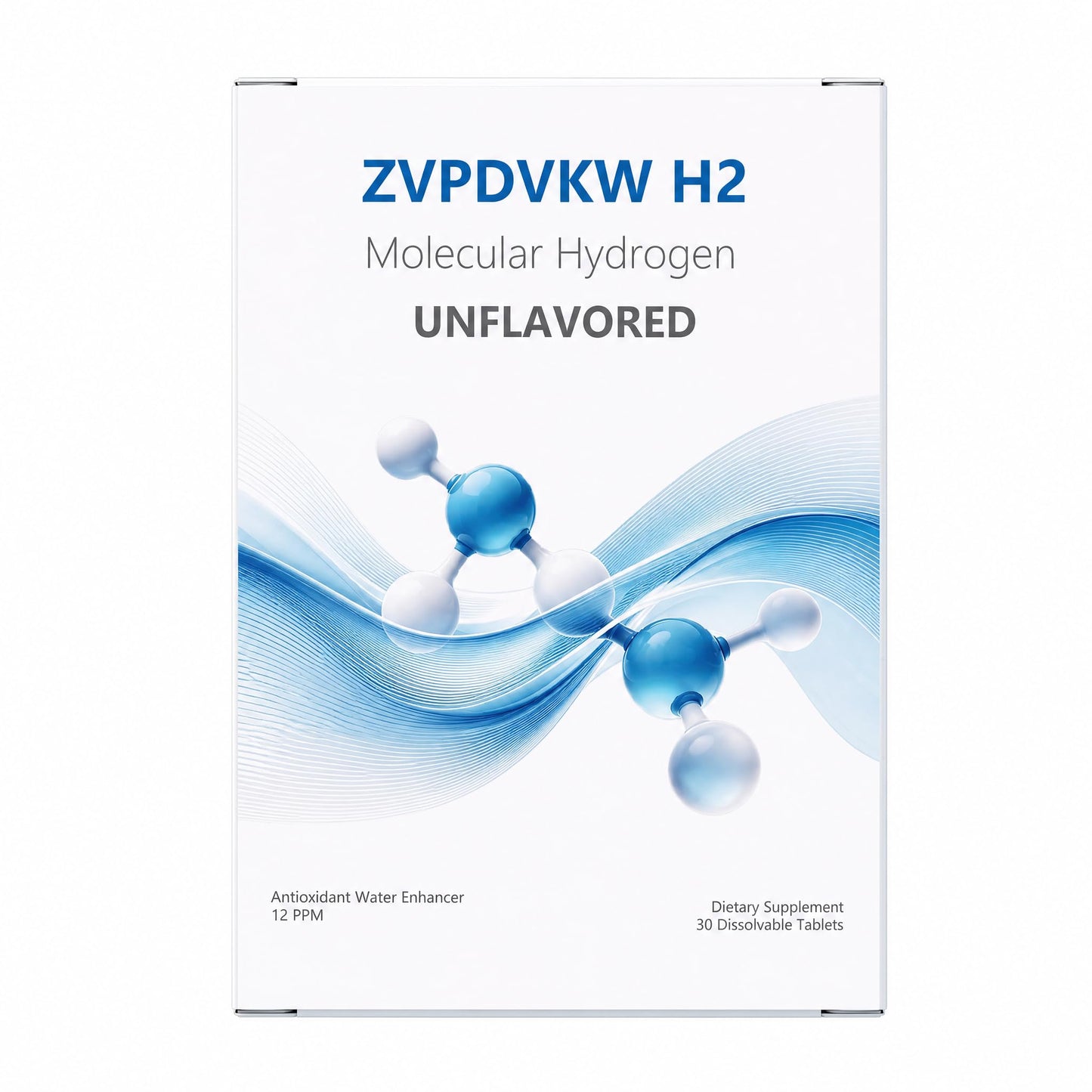 ZVPDVKW H2 Molecular Hydrogen Tablets with Magnesium 30 CT