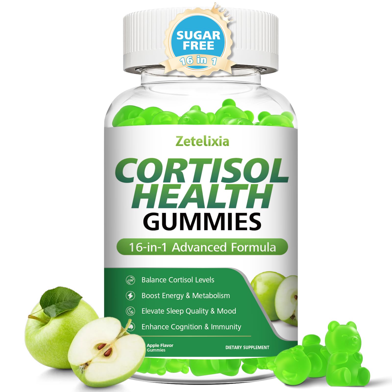 Zetelixia Cortisol Gummies for Women 60 Count